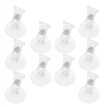 Multi Purpose Suction Cup Clip Sign Clips Transparent 5.00X4.24X4.20CM Adjustable Position Display Advertising Signs 10Pack