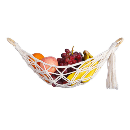Macrame Fruit Veggies Hammock For Extra Storage Under Cabinet RV Boat