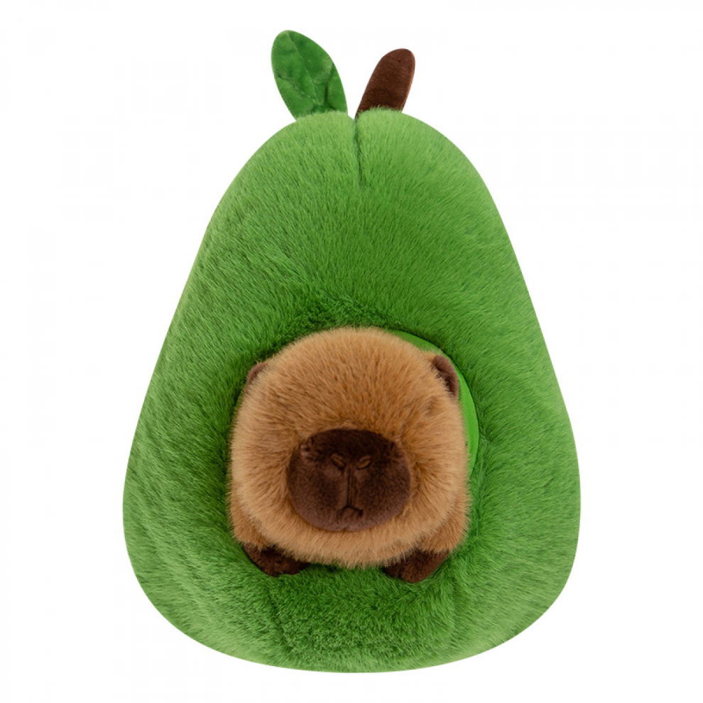 Avocado Capybara Plush Toy Realistic Capybara Stuffed Animal Soft Stuffed Capybara Avocado Food Plushie Pillow Doll 35Cm 6485316680049