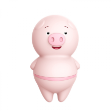 Rechargeable Pig Shape Tongue Licking Massager for Women Pink Silicone Adult Intimate Massage Device