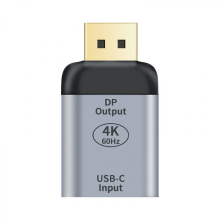 Convertidor de fuente USB C hembra a DisplayPort, adaptador Plug and Play 4K 60 Hz para SO Tablet Pro Surface Book Dell Envy, SPDIF ópti