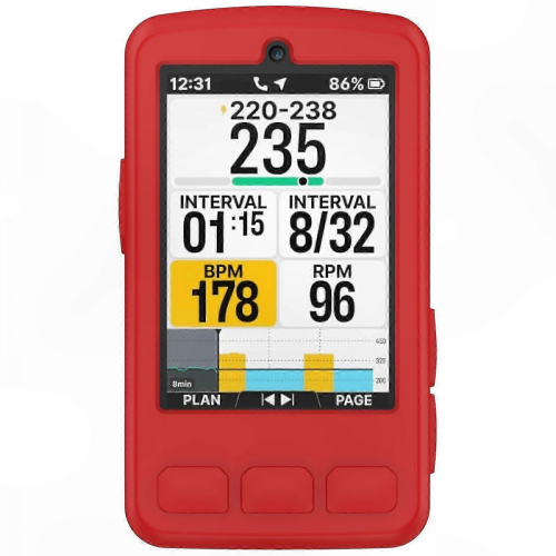Silicone Protective Case Compatible with Wahoo ELEMNT ROAM V3 Cycling Computer Cover Red 1