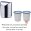 Stainless Steel Trash Can with Swing Lid, Small Waste Bin for Office, Kitchen, Bathroom, Compact Design 3