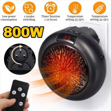 900W Mini Plug In Electric Heater with LED Timer