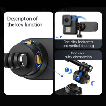 Magnetic Quick Release Backpack Strap Mount Clip with Sports Camera Adapter for GoPro Hero 12/11/10 DJI OSMO Action 4/3 POV Video Vlog