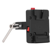 Batterijvoedingsplaat van aluminiumlegering, 14,8 V aftakuitgang met krabklauwklem, Nano V-batterijhouder, compatibel met NP F970 F960 F750 F770 F550