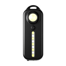 Outdoor Flashlight Pen Clip Safety Warning Light Rechargeable Flashlight Outdoor Multi-Function Shoulder Strap Light A