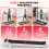Compacte Loopband 1-6 km/u met 5% Helling Roze Inklapbaar 5