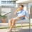 Outsunny Outsunny 6 PC Garden Daybed, Sectional Sofa Set with Coffee Table, Footstool 5