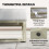 Outsunny Outsunny 6 PC Garden Daybed, Sectional Sofa Set with Coffee Table, Footstool 7