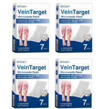 (4 Boxes (16 Patches)) 1-4BOX Vein Target Microneedle Patch, 2026 Advanced Varicose Veins Treatment for Legs, Gfuel VeinTarget Varicose Veins Patch