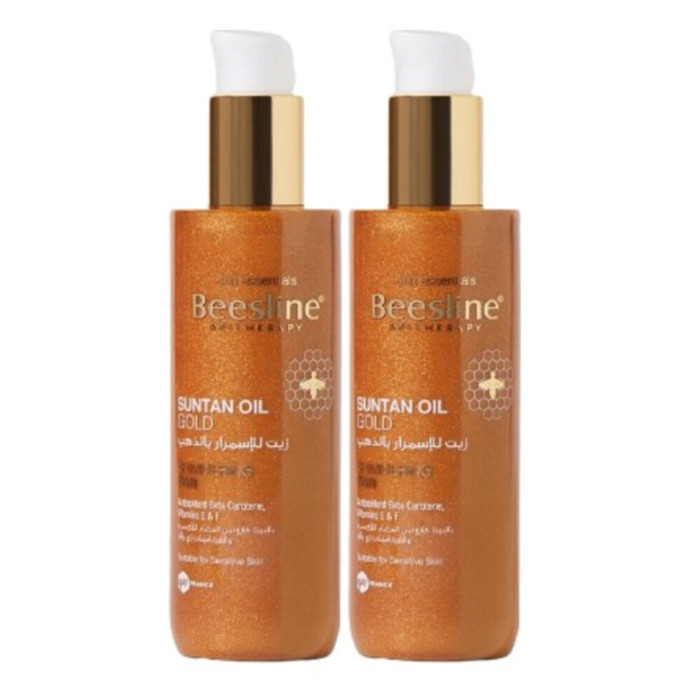 Gold Beesline Suntan Oil 1+1 Promo Pack| Sun Tanning Oil, Body Tanning Oil, Beach Tanning Oil - 200Ml