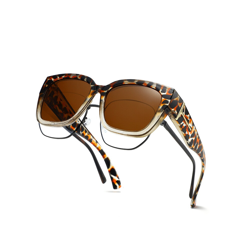 (C6) Over Glasses Sunglasses for Women Polarised Oversized Frame Sun Glasses with UV400 Protection, Driving & Outdoor