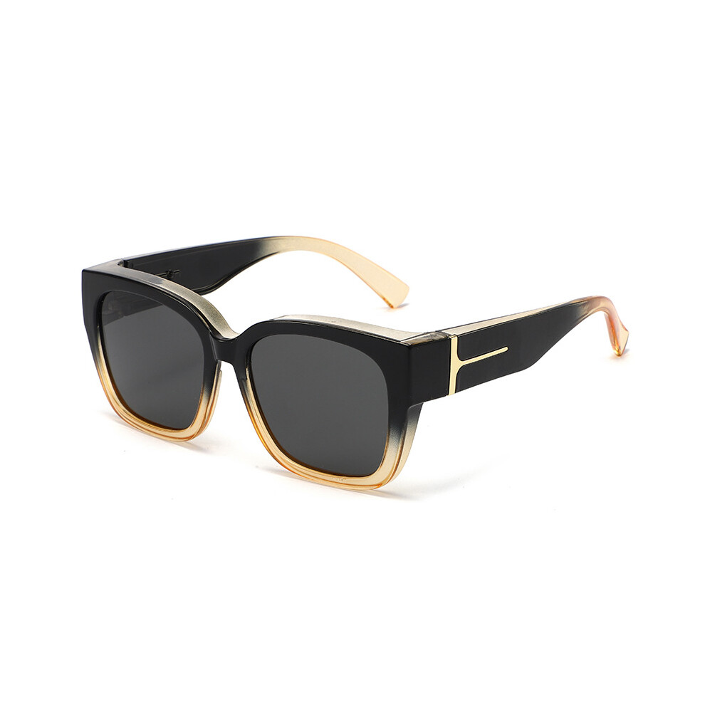 (C15) Polarised Fit Over Sunglasses for Women, Over Glasses Sunglasses Mens Oversized Wrap Around Sunglasses with UV400 Protection for Driving
