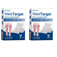 (2 Boxes (8 Patches)) Vein Target Microneedle Patch, 2026 Advanced Varicose Veins Treatment for Legs, Gfuel VeinTarget Varicose Veins Patch