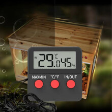 Portable Digital Hygrometer with 2 Probes Temp & Humidity Meter for Incubator