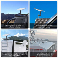 SK0084 for Starlink RV Ladder Mount Starlink Roof Rack Mount Starlink Pole Clamp Mount with Pipe for RVs