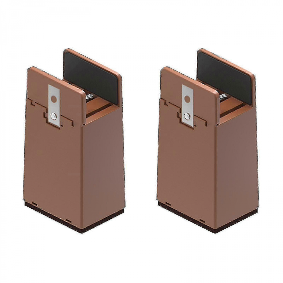 4X Heavy Duty Adjustable Bed Furniture Risers 5/10Cm Desk Leg Extenders-Brown 6083684803673
