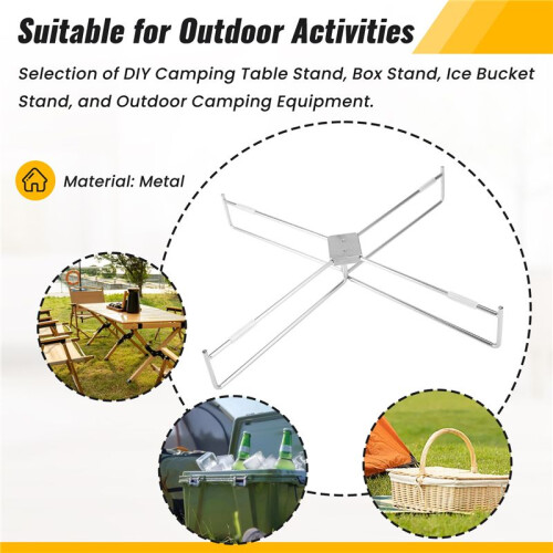 Foldable Cooler Stand Stable Foldable Stand Rack for BBQ Household Travel 2