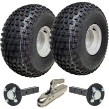 22x11.00-8 Knobby ATV Quad Trailer Kit, Ruedas 40x40 Ejes Capacidad de enganche 310kgs