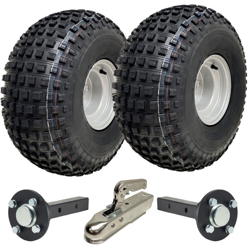 Parnells 22X11.00-8 Knobby Atv Quad Trailer Kit, Wheels 40X40 Axles Hitch Capacity 310Kgs