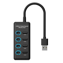 USB2.0 HUB Docking Station 4 with Charging USB2.0 Hub Computer Splitter