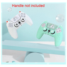 Housse de Protection en Silicone pour Manette pour PS5 avec Capuchon de Joystick, Motif Oreilles de Chat, Rose