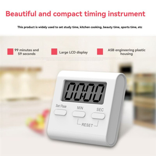 Kitchen Timers Large LCD Digital Kitchen Countdown Timer Stopwatch Alarms Convenient Cooking Alarms Clock 2