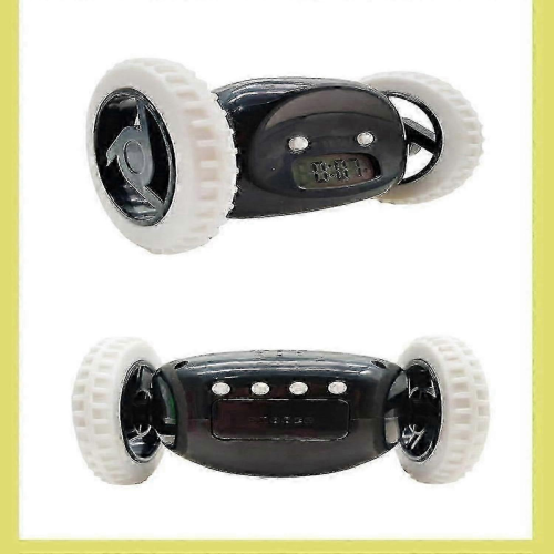 Runaway Alarm Clock On Wheels, Black 2