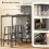 Homcom HOMCOM 3 Pieces Dining Room Set, 6-Tier Dining Table and Stools, Natural 4