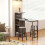 Homcom HOMCOM 3 Pieces Dining Room Set, 6-Tier Dining Table and Stools, Natural 8