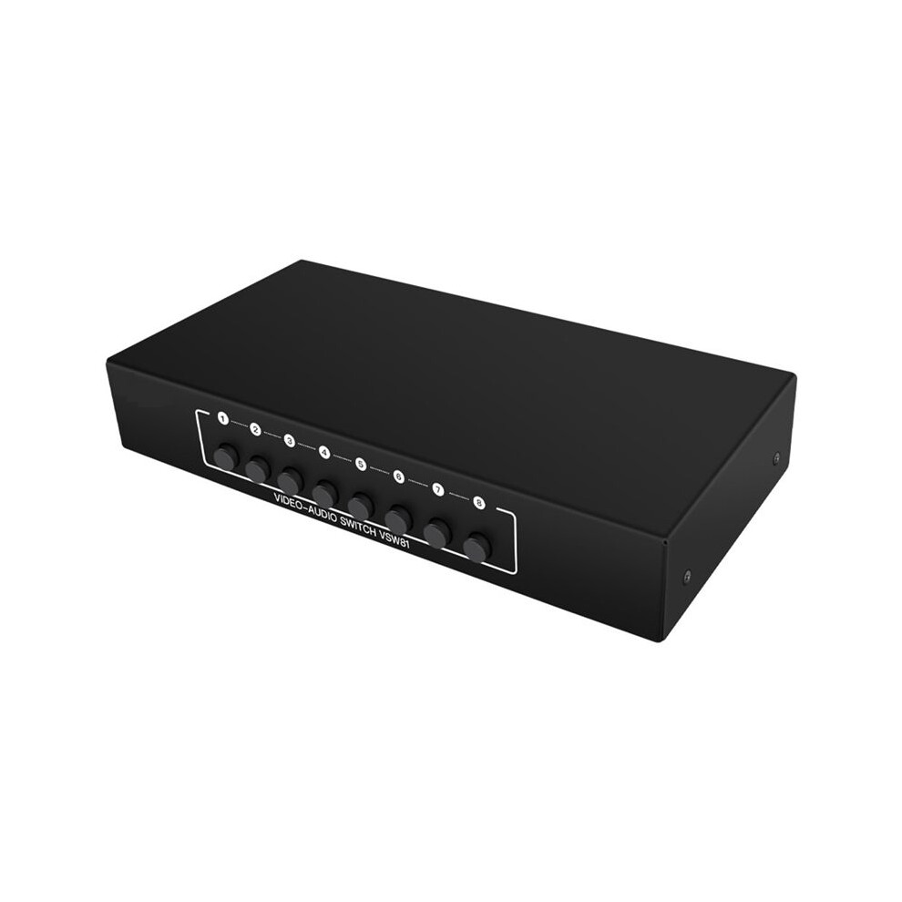 Eight In One Out Av Selector Video L/R Audio Selector Box 8-Port Composite Rca Splitter For Dvd Stb Hdtv 6031386976003