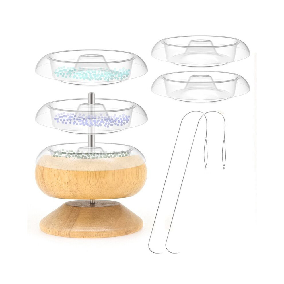 Bead Spinner,Seed Beads Kit with 5 Pcs Quick Changed Trays,Beading Needles for Jewelry Making