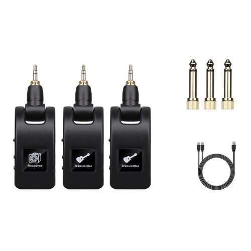 TråDlöSt Gitarrsystem Ljud Digital GitarrsäNdarmottagare Inbyggt Uppladdningsbart Batteri för Elgitarrbas