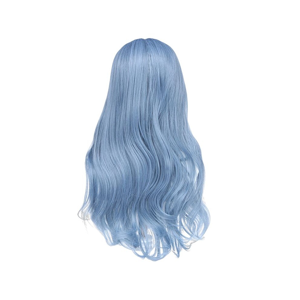 Unisex Synthetic Wigs Wave Mixed Haze Long Wig For Women Heat Fiber Hair Cosplay Wig With Bangs