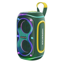 HOPESTAR Wireless BT Speaker Portable Subwoofer Outdoor Waterproof Pulse RGB Stereo Surround Subwoofer Green