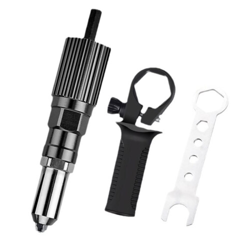 Electric Riveting Adapter, Rivet Tool Rivet Drill Attachment Power Drill Tool Kit Cordless Rivet Tool Blind Rivets