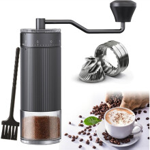 Portable Manual Coffee Grinder with CNC Stainless Steel Conical Burr 40 Adjustable Settings, for Travel Office Home
