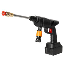 Lave-Auto Haute Pression Sans Fil, Pistolet à Eau pour Lavage de Voiture, avec Batterie Li-Ion, Auto-Amorçage, Lavage Continu, Prise UE