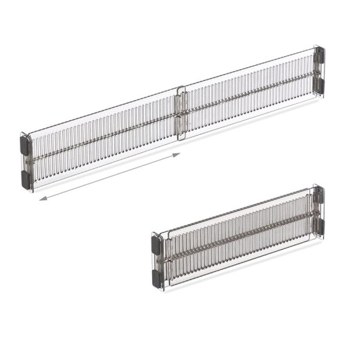 Drawer Divider Adjustable Length From Kitchen Storage, Organiser, Plastic, Clear,6pcs 2