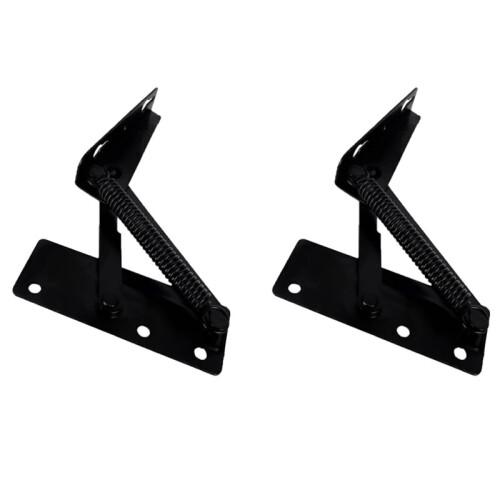 1 Pair Foldable Lifting Bracket Cabinets Sofa Hinge Lifter Furniture Storage Support Hinges Spring Standing Rack Hinge