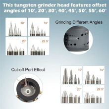 TIG Tungsten Electrode Sharpener Tool, 6 Accurate Angles(15 - 60) & Adjustable Brass Guide Screw for TIG Welding