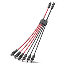 Solar Parallel Connectors, 2-3 Panels, 10AWG Y Branch Adapter Cable, Waterproof