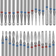 30PCS Cuticle Nail Drill Bits Set: 3/32'' Nail Bits for Acrylic Gel Nail Prep, Remover Tools Efile Bits for Salon Home