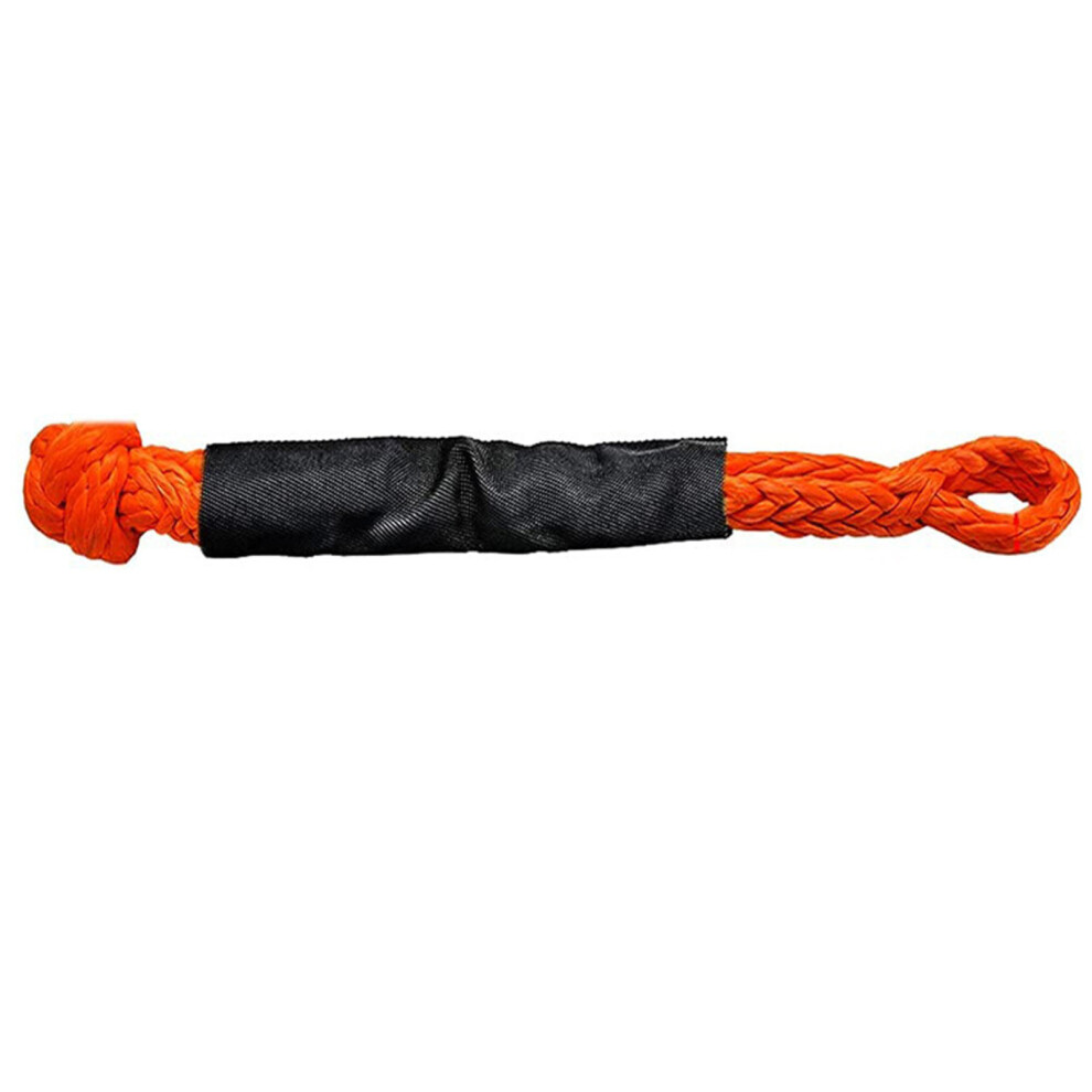 Synthetic Soft Shackle Rope With41000lb Breaking Strength Wear Resistant Lightweight Design For Off Road Recovery Tow Orange Color Easy 9071309256321