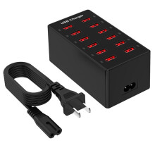 USB Charging Station 12- Charger Desktop Charging Station USB Charging Hub Abs Fast Charge Cell Phone UK Plug