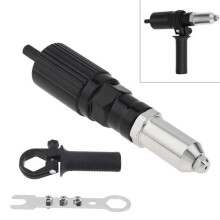 Electric Riveting Adapter, Rivet Tool Rivet Drill Attachment Power Drill Tool Kit Cordless Rivet Tool Blind Rivets