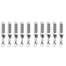 10 Pezzi 433 MHz Telecomando Compatto Wireless Duplicatore per Porte da Garage Cancelli Sistemi Compatibilità Universale Bianco
