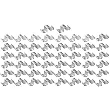 50 Clips de Caillebotis en Acier au Carbone Galvanisé pour Vis de 6,35 mm pour Systèmes de Drainage de Sols Industriels, 50 Pièces