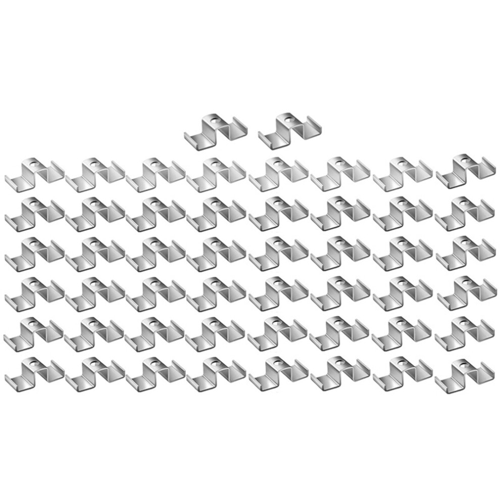 50 Pcs Grating Clip Saddle Clip Galvanized Carbon Steel For Screw Size 1/4 Inch For Industrial Flooring Drainage Systems 50Pcs 6033505782748
